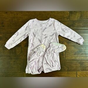 CARTER'S | Toddler Girl Fleece Footed
Pajamas - 3Т